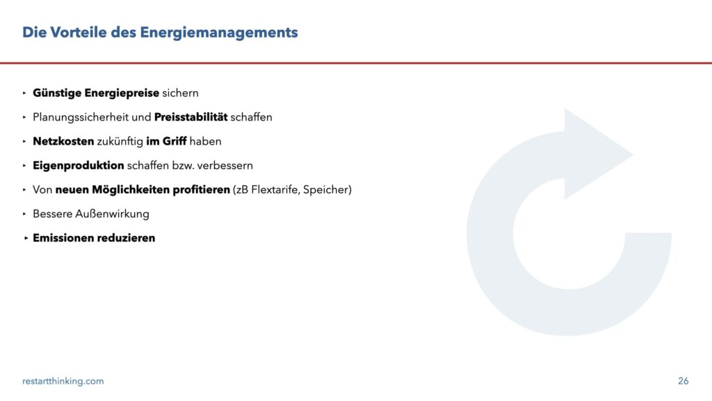 Vorteile von Energiemanagement in Unternehmen